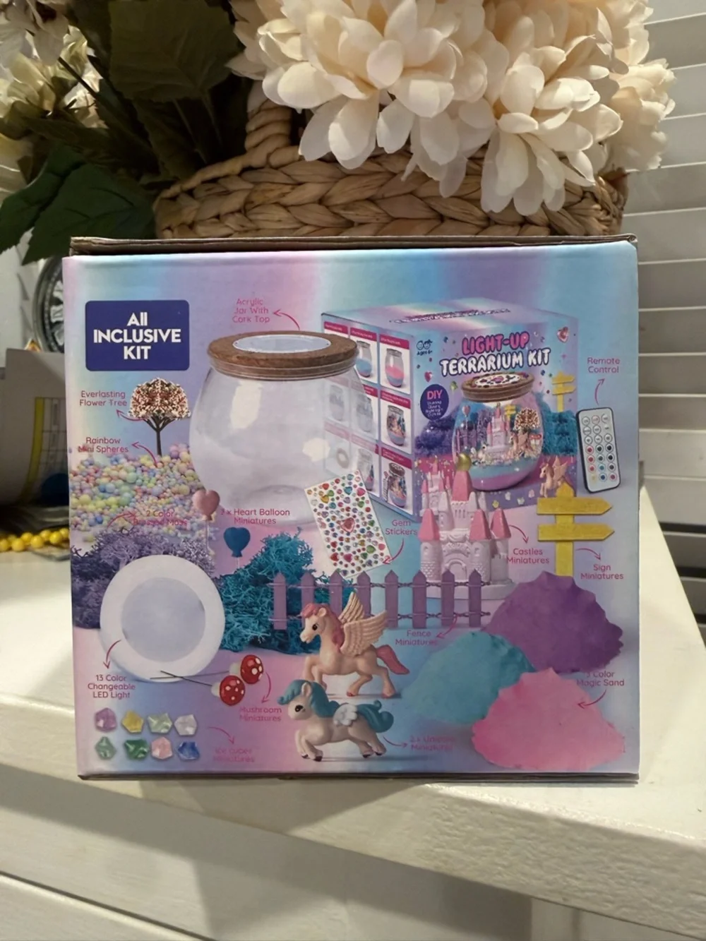 Light-Up Terrarium Kit for‎ Kids - Purple DIY Night Light Craft